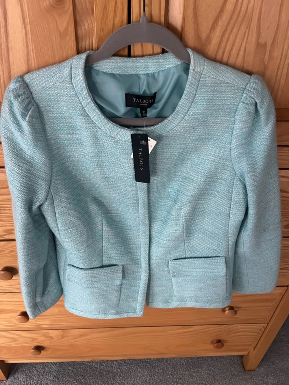 Talbots Women's Mint Tweed Jacket NWT 8P